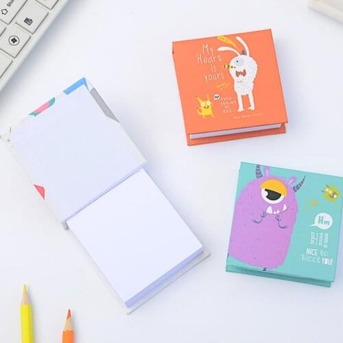 Cute Animal Cartoon Memo Pads Kawaii Simple Paper Self-Adhesive Post Notes Stationery for School and Office