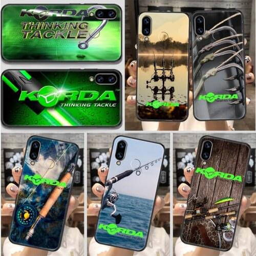 Korda Fishing Tackle Phone Case For Huawei Honor 6A 7A 7C 8A 8X 8 9 9X 10 10i 20 Lite Pro black 3D shell fashion waterproof