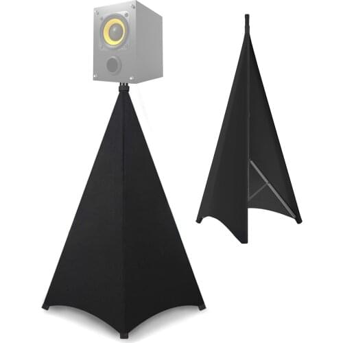 Dj Light Speaker Stand Cover Loudspeaker Cloth Cover Triple Sided Tripod Stand Skirt Scrim Cover (Tripod Not Included)