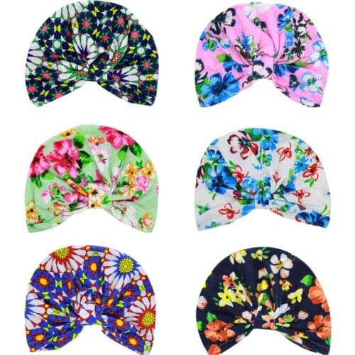 1 Piece Cute Fashion Bundling Printed Children Girls Boys Stretch Kids Newborn Photography Props Beanie Turban Baby Hats