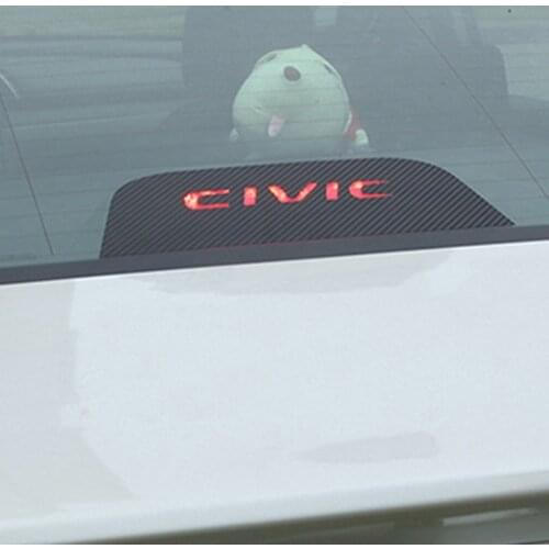 For Honda Civic 2016 2017 2018 2019 2020 Carbon fiber Car Brake Lights Decorative Cover Stop Lamp Stickers Modified accessories