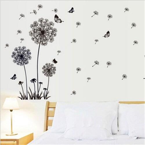 DIY Home Decor Wall Sticker Dandelion Wall Stickers for Living Room Study Room Wall Decor Window Glass Sticker