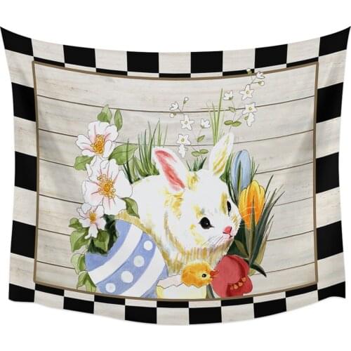 Easter Farm Style Bunny Egg Wall Tapestry Home Wall Decor Bedroom Tapestry Wall Hanging Yoga Mat Picnic Mat