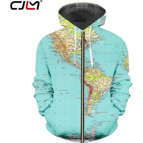 CJLM Trend Printed Zipper Hoodies Map 3d Hoodies Men/women Sweatshirts Oversize 6XL Autumn Casual Pullover Tracksuits Tops