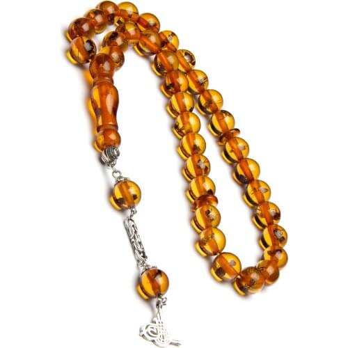 Islamic Tasbih Muslim Rosary Beads 33 Prayer Rosary For Men Bracelet For Men Accessory amber oltu amber stone Handmade Turkey
