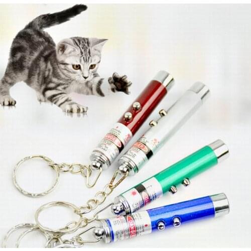 500PCS Creative Funny Pet LED Laser Cat Toy Cat Pointer Pen Interactive Toy pet supplies Random Color