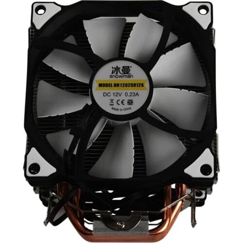 SNOWMAN M-T6 4PIN CPU Cooler Master 6 Heatpipe Double Fans 12cm Cooling Fan LGA775 1151 115X 1366 Support AMD