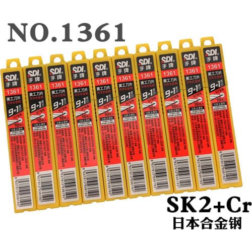 100pcs SDI 1361 9mm 30 Degrees High-carbon Steel Spare Blades for Utility Blades,Made in Tanwan