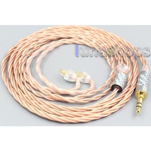 LN007193 Silver Plated OCC Shielding Coaxial Earphone Cable For HiFiMan RE2000 Topology Diaphragm Dynamic Driver