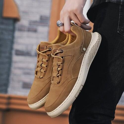 Mens Casual Shoes 2021 Suede Welt Stitching Glue Resistant and Antiskid Luxury Mens Casual Canvas Shoes Mens Sports Shoes