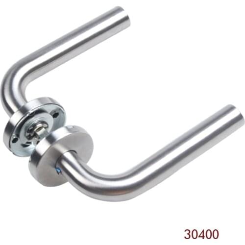 Door Handle Set Stainless Steel Interior Home Lever Handle Lock Durable Adjustable Latch Security Knob For Bedroom Bathroom