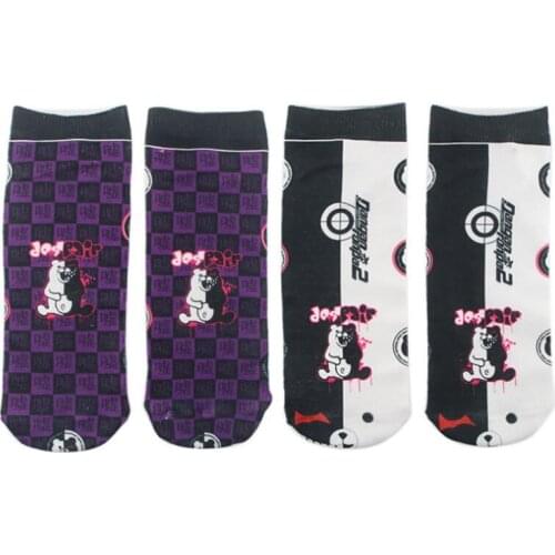 Danganronpa Monokuma Printed Socks Ventilation Sweat absorption Deodorization Cartoon Four Seasons Leisure Sports Boat Socks