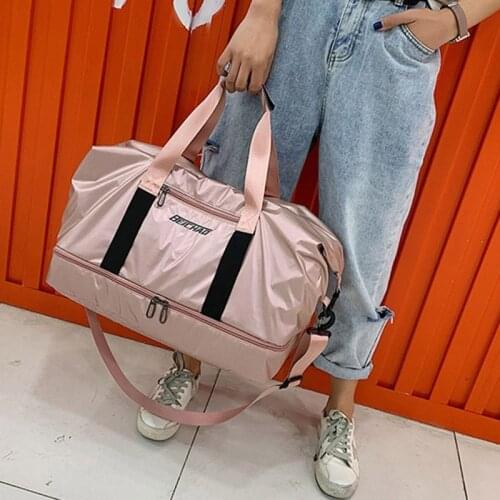 New Waterproof Travel Sports Bag Ladies Outdoor Sport Gym Bags Women Oxford Fitness Storage Tote For Shoe Men Training Bag 2020