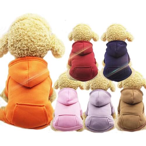 New pet pocket sweater hoodie solid color clothe with designer lovely cat and dog universal yorkshire terrier warm thick clothe