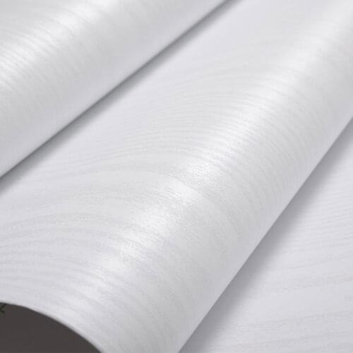 Wallpaper cabinet furniture wood fiber wallpaper white wood matt furniture stickers boeing film pvc adhesive paper back vinyl