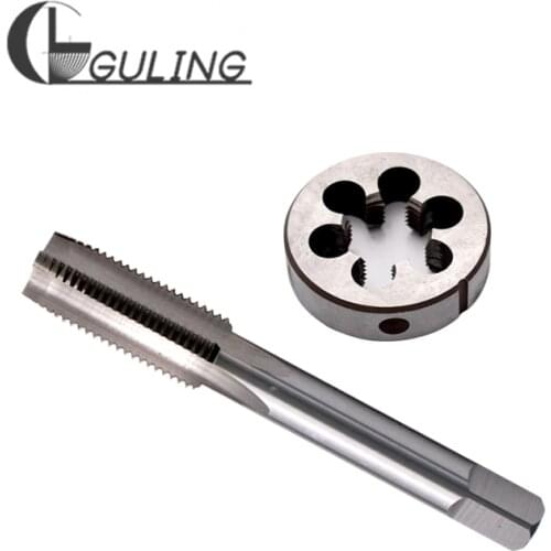 1 SET HSS Metric Right Hand Screw tap and die set M30 M32 M33 M34 X0.5 X0.75 X1 X2X3 Round dies Fine Thread Straight Flute taps