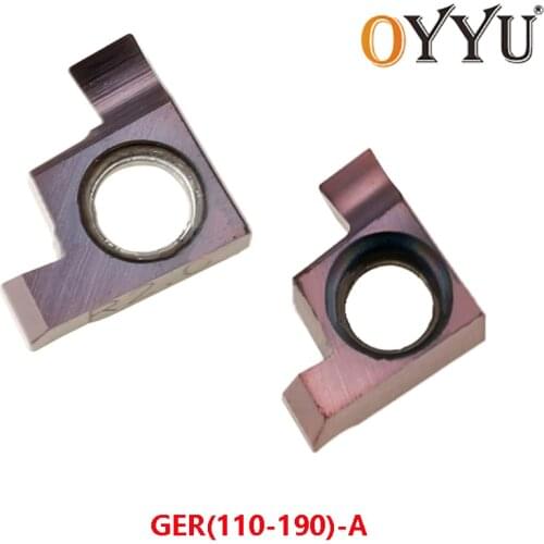 OYYU 10pcs GER Small Diameter End Groove Carbide Inserts GER110 GER120 GER130 GER140 GER160 GER170 GER180 GER190-A Lathe Cutter
