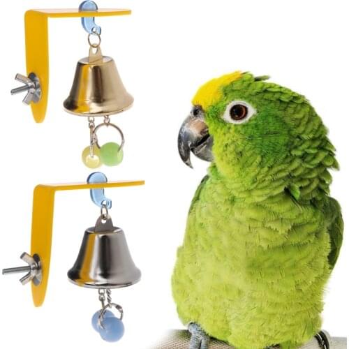 Bird Toys Parrot Bell Hanging Cage Colorful Sound Parakeet Random Color