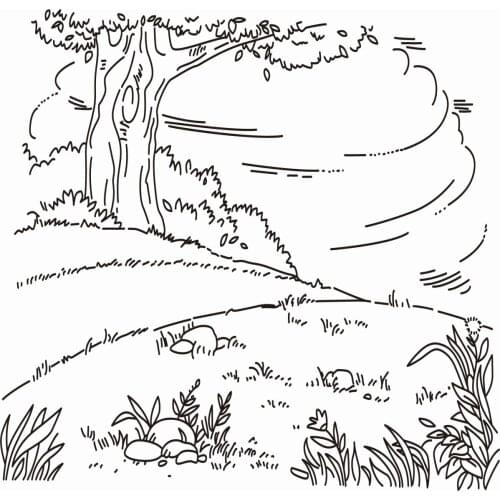 Path background Transparent Clear Silicone Stamp/Seal for DIY scrapbooking/photo album Decorative clear stamp A7092