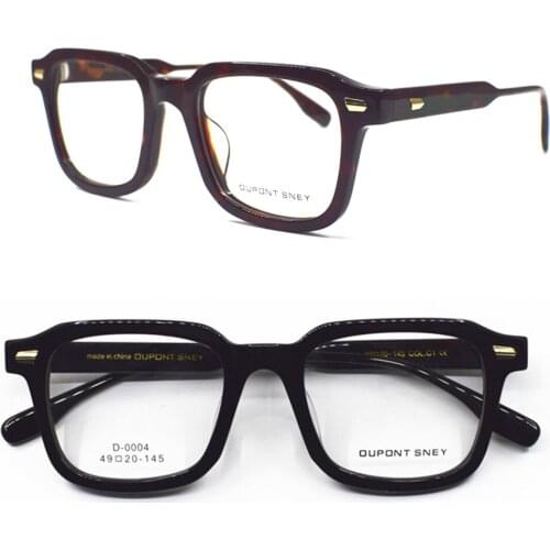 Hand Made Vintage Acetate Full Rim Square Eyeglass Frames Men WomenUnisex Optical Myopia Rx able Glasses