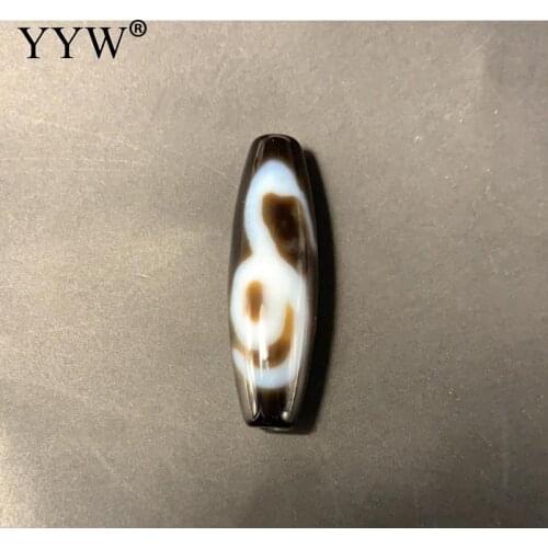 Vintage Jewelry Buddhist Bead Natural Tibetan Dzi Agates Stone Beads Size Approx 12x38mm Black Antique Agates Beads