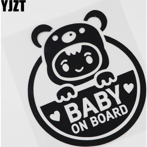 YJZT 12.5CM*14.6CM Baby Boy Window Decoration Baby On Board Vinyl Car Sticker 13C-0059