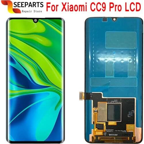 AMOLED For Xiaomi CC9 Pro LCD Note 10 lcd Display Touch Screen Digitizer Assembly Replacement 6.47" For xiaomi mi cc9 pro lcd