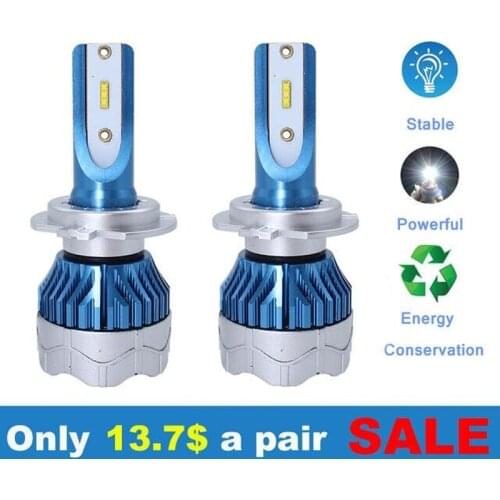 2 Pcs Car Turbo LED Headlight Kit H4 H7 led 9006 9005 H1 H3 H11 80W 6000K 12000LM CSP Chips Super Bright Bulbs Lamp K5 2019 New