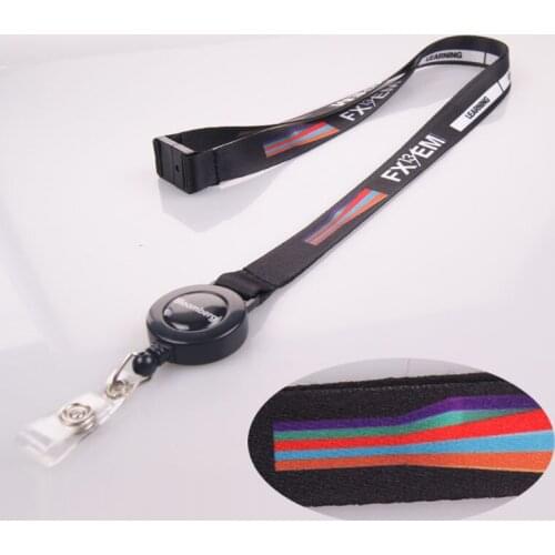 500pcs/lot DHL free shiping Custom mobile strap sublimation lanyard with badge reel safety breakaway clip, custom lanyards