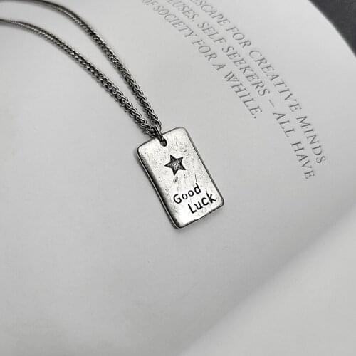 925 Sterling Silver Simple Star Letter Brand Double-layer Necklace Female Charm Trend Retro Jewelry Prevent Allergy