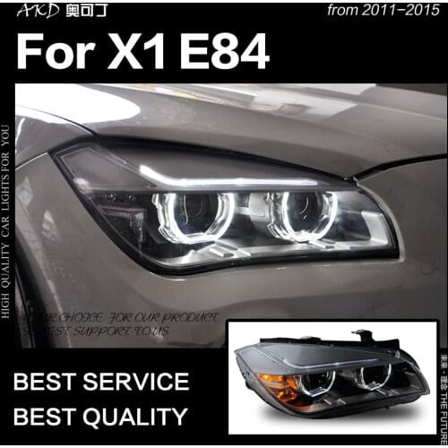 AKD Car Styling Head Lamp for BMW X1 E84 Headlights 2011-2015 New LED Headlight Angel Eye DRL Hid Bi Xenon Auto Accessories