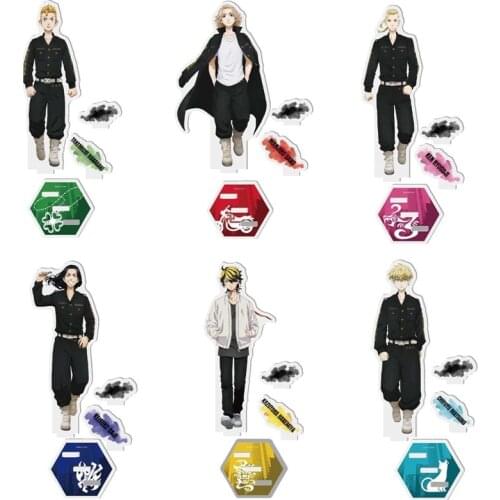 Anime Tokyo Revengers Sano Manjiro Hanagaki Takemichi Acrylic Stand Figure Model Plate Display Desk Decor Collection Xmas Gifts