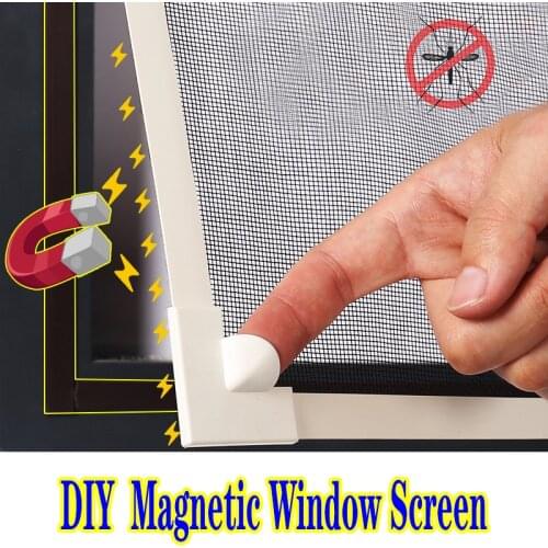 Anti Mosquito Magnetic Window Screen DIY Velcro Screen Mesh Customizable for Screen Window Door Summer Invisible Mosquito Net