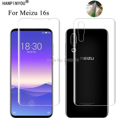 For Meizu 16s 6.2" Soft TPU Front Back Full Cover Screen Protector Transparent Protective Film + Tools (Not Tempered Glass)