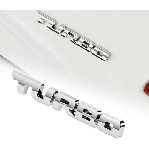 New Car Styling Car Turbo Boost Loading Boosting 3D Metal Chrome Zinc Alloy 3D Emblem Badge Sticker Decal Auto Accessory