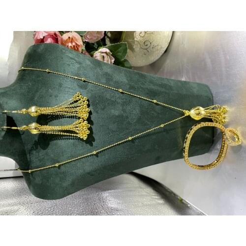 Janekelly 4pcs Bridal Zirconia Full Jewelry Sets For Women Party, Luxury Dubai Nigeria CZ Crystal Wedding necklace sets