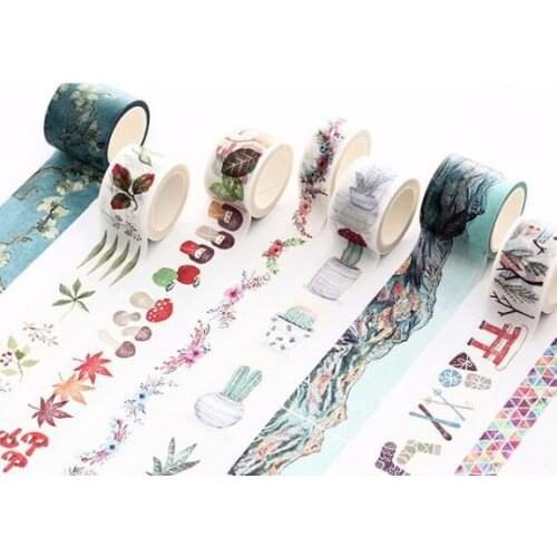 2cm 3cm 4 cm Cute flowers Washi Tape DIY decoration Scrapbooking Sticker Label Masking Tape School Office Supply