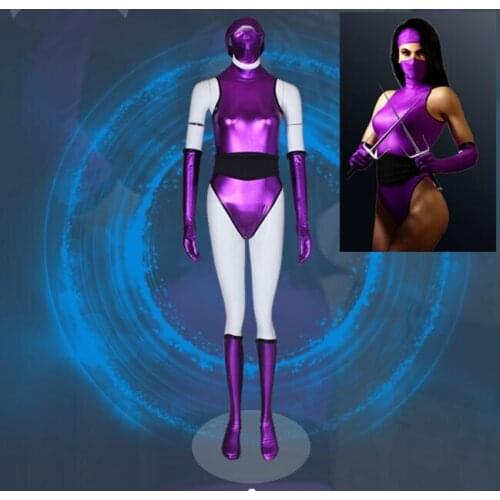 Game Mortal Kombat 2 Mileena Cosplay Costumes Purple Jumpsuit haloween Christmas carvinal costumes for women adults custom made