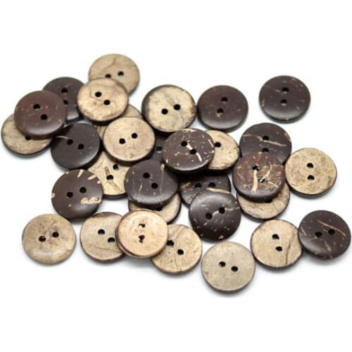 50Pcs Mixed Round Coconut Sewing Buttons For Cloth Flatback Cabochon Scrapbooking Crafts Knopf Bouton Decor Diy Accessories