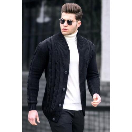 Mens Braided Cardigan
