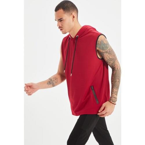 Trendyol Male Regular Hooded Vest TMNAW22AL0024