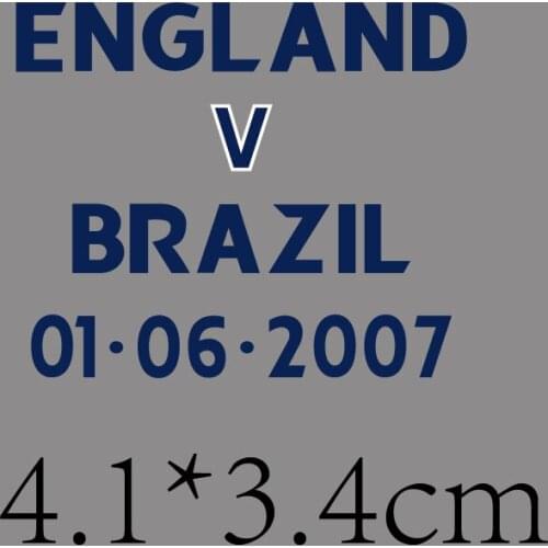 2007 England Match Details England Vs France Match Game Text Heat Transfer Soccer Patch Set