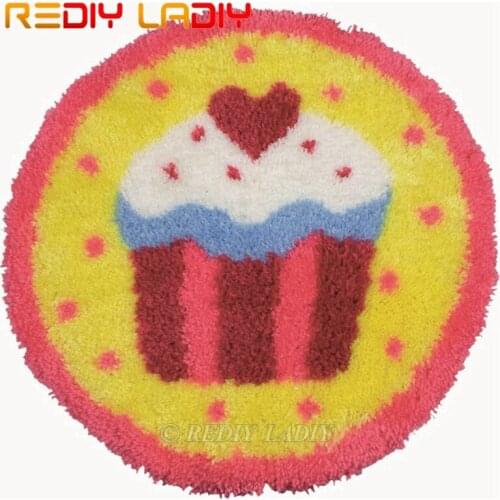 Latch Hook Kits Make Your Own Rug Love Ice Cream Tapestry Crochet Cushion Mat DIY Carpet Rug Pre-Printed Canvas Hobby & Crafts
