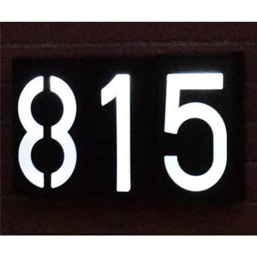 NDTUSMZ 6 LED Solar Outdoor Light Solar Powered lamp Illumination Doorplate Lamp House Number Porch Lights With Solar Battery