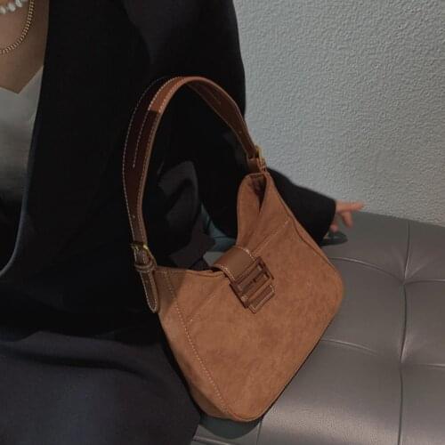 Autumn and winter suede underarm bag high-end sense bag womens bag shoulder bag messenger bag 2020 new
