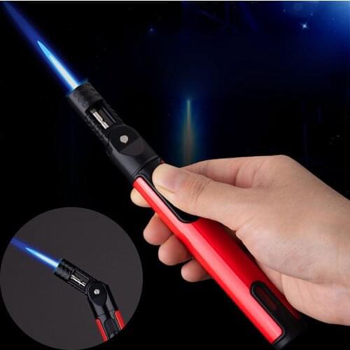 Portable Long Strip Mini Elbow Foldable Spray Gun High Firepower Butane Gas Lighter Outdoor Camping Kitchen Cigarette Lighter