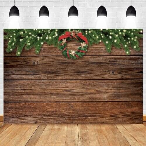 Christmas Photography Backdrops Wooden Branches Leaves Photographic Background Photozone Photophones For Photos Poster Banner