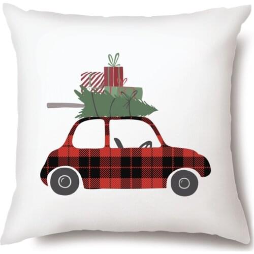 Artinlive Christmas Polyester Throw Pillowcase Sofa Waist Cushion Cover 45*45 Office Home Decor Pillow Case housse de coussin