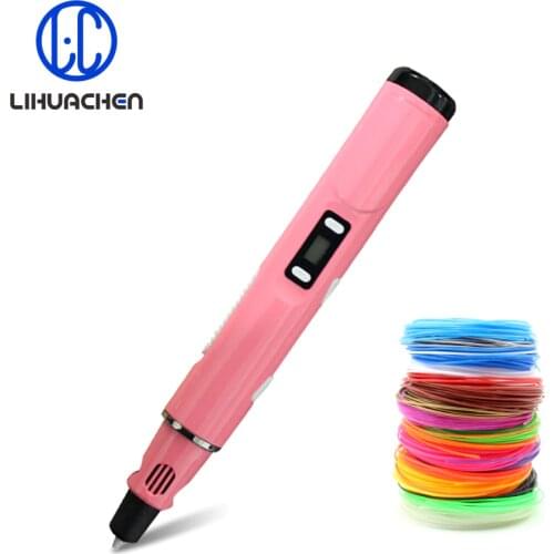 3D pen environmentally friendly 3D printing pen large OLED display easy to use for childrens use support 1.75mm PLA filament