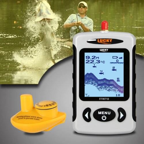 Fishing Lure Lucky Fish Finder ffw718 Wireless Fish Alarm FindFish Echo Sounder Portable FinderFish Sonar Sensor Deeper Finders